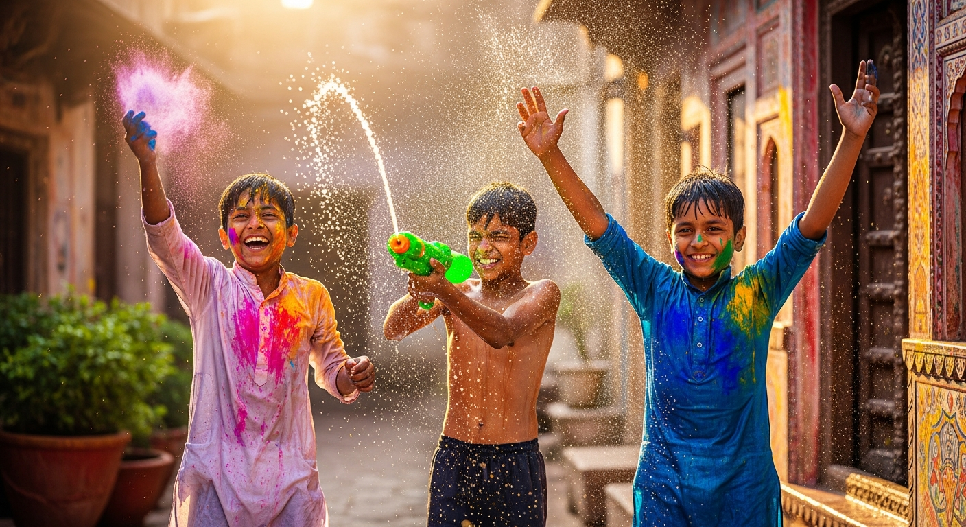 Holi Fun for Boys: AI Prompts for Epic Activities!