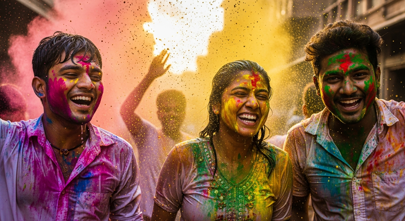 Holi AI Prompts: Edit Vibrant Festival Photos