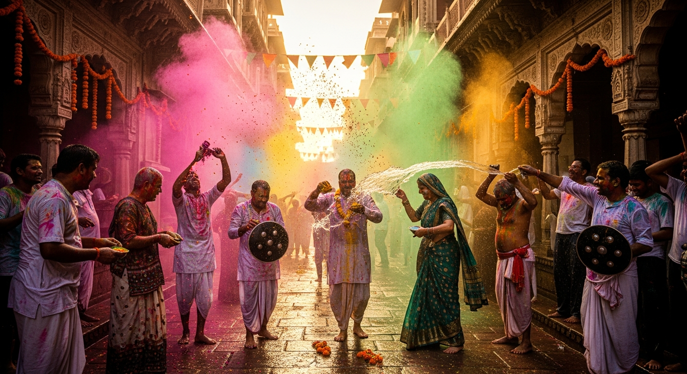 Braj Holi AI Art 2026: Gemini Prompts