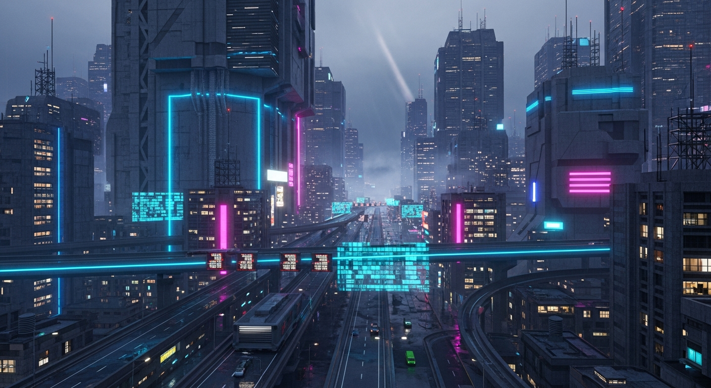 Retro-Futuristic City Midjourney Prompts: 80s/90s 2026