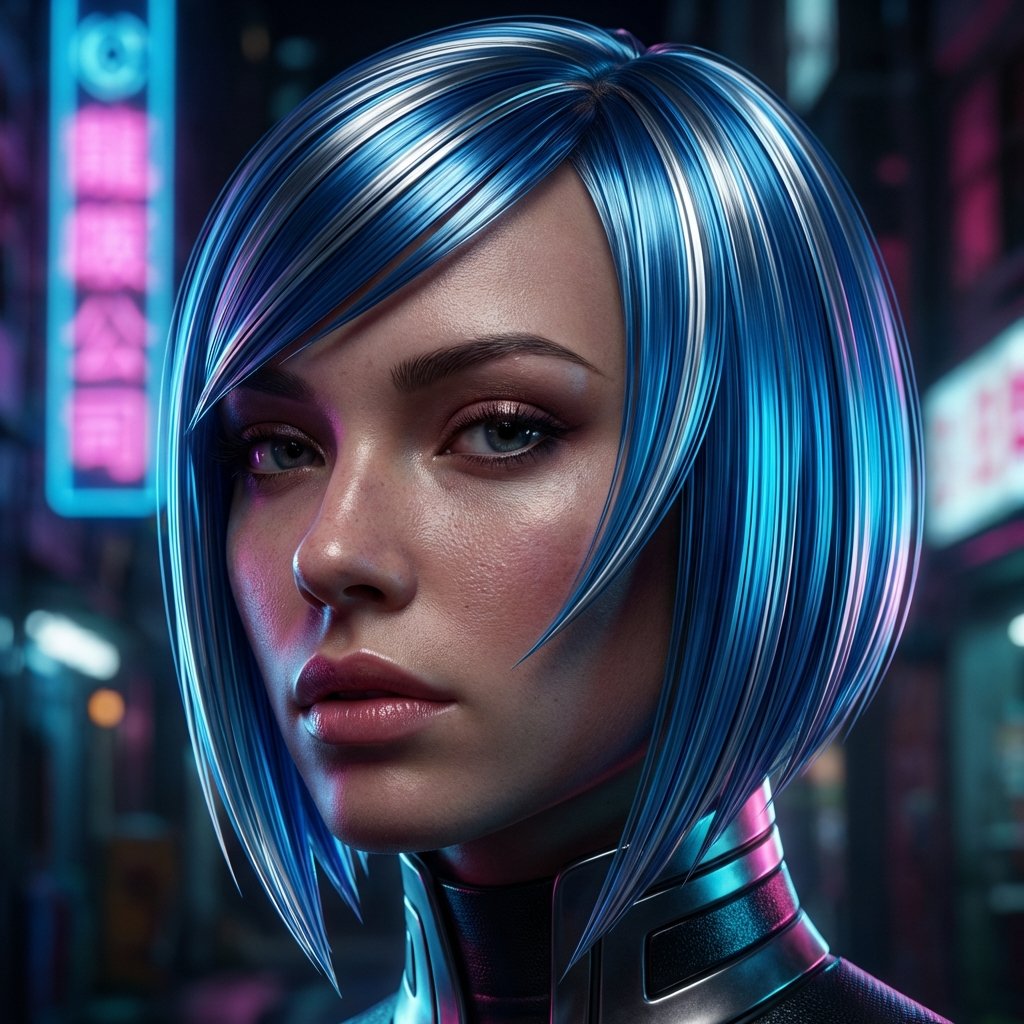 Cyberpunk Bob Hairstyle
